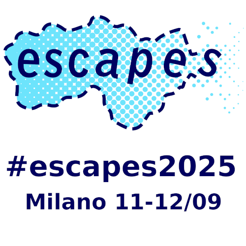 logo  della VII conferenza Escapes #escapes2025  Milano 11 e 12 settembre 2025